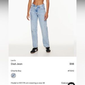 LEVI baggy dad jean color Charlie boy size 30